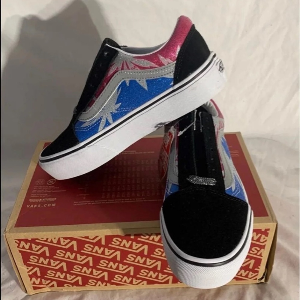 Vans Old Skool Platform Sneakers After Dark 4/20 3mm Reflective‎ Womans Sizings - Picture 8 of 10